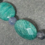 Close Up of Amazonite & Sodalite Necklace