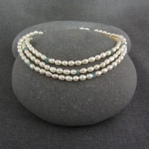 Pearl & Apatite Necklace