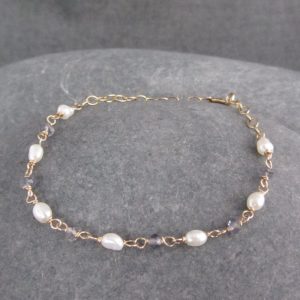 Pearl & Iolite Bracelet